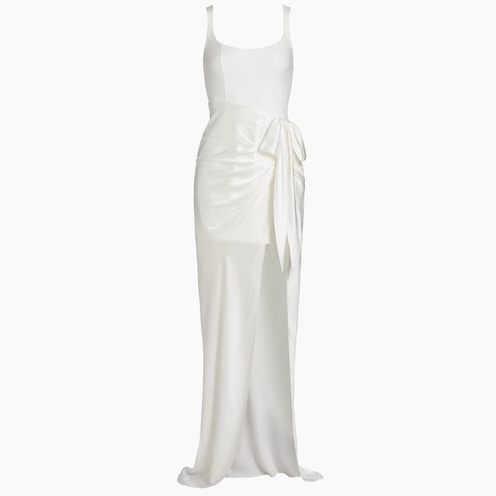 Cinq à Sept Marian Draped Gown Ivory